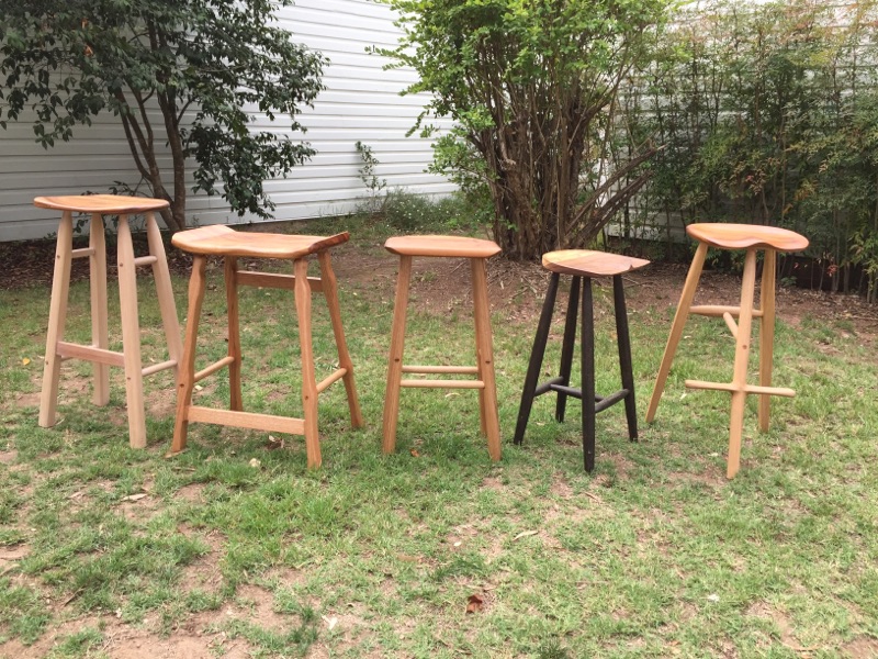 timber stools made at sturt