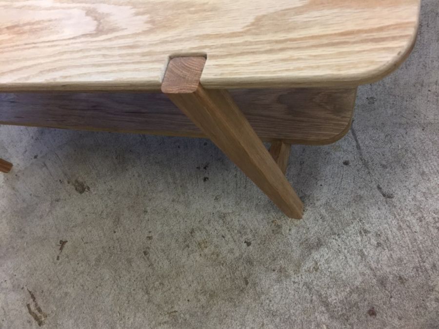 Student work  Mid century coffee table in French oak by Jo