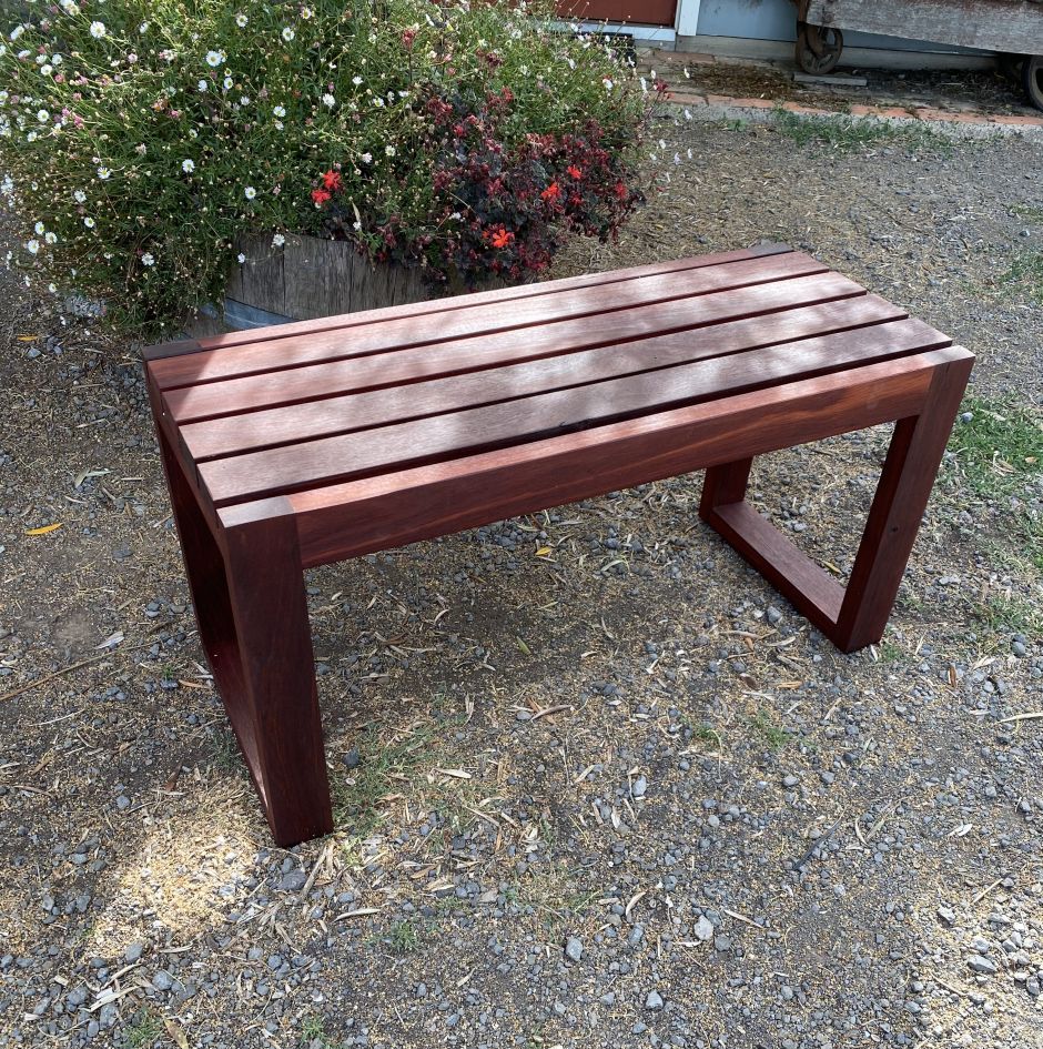 outdoor jarrah bench